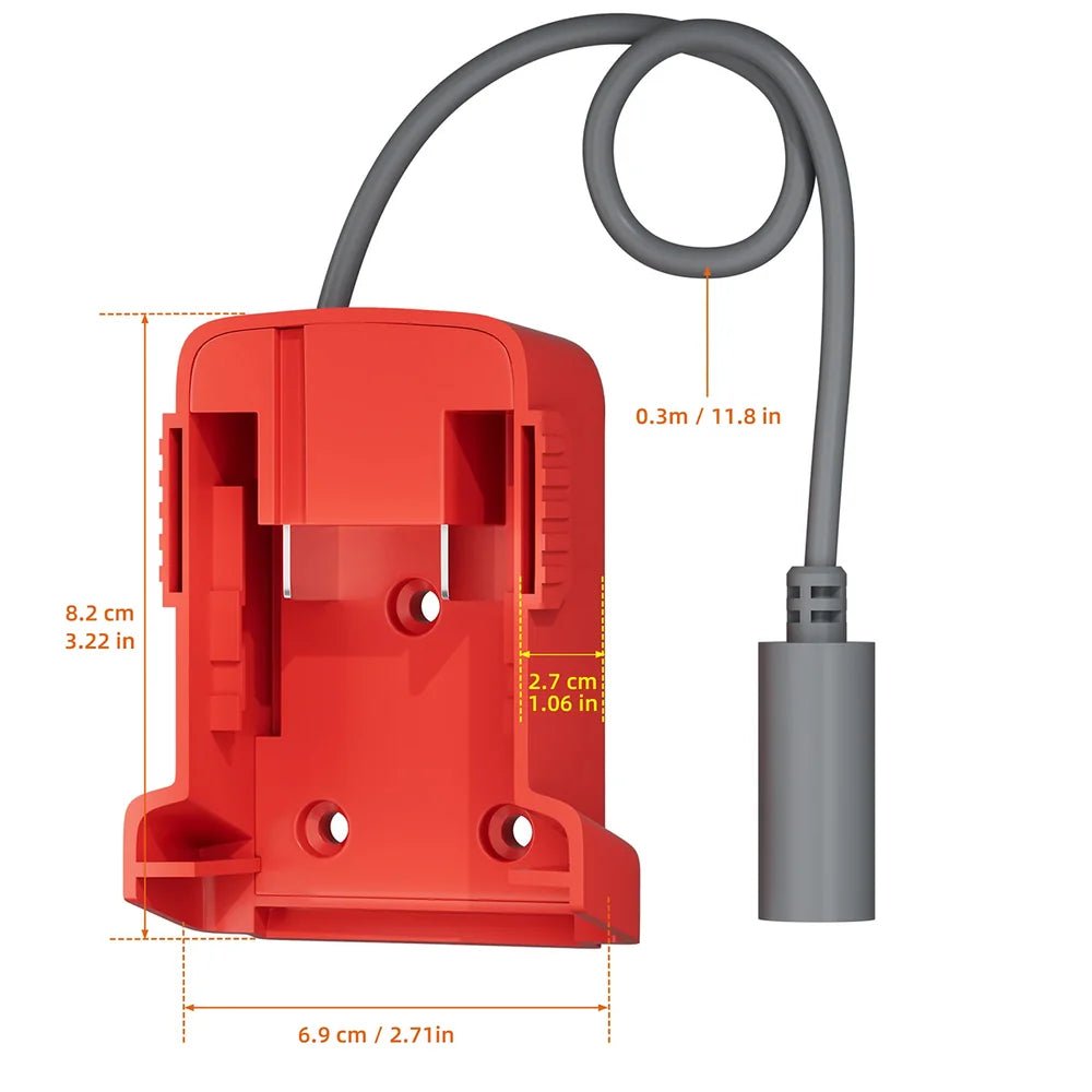 Milwaukee M18 18V Battery Power Adapter with DC Female Output for Starlink Mini - T-Launch