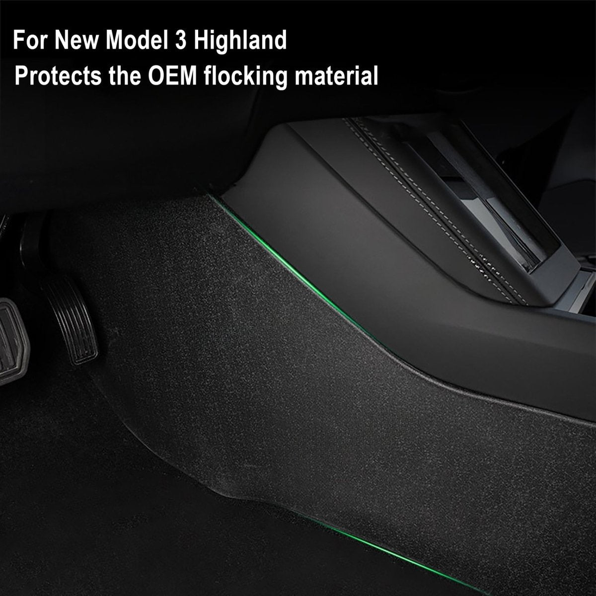 Model 3 Highland 2024+ Center Console Side Anti-Kick Mats Dust Resistant Protector Cover for Tesla - T-Launch