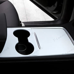 Model 3 & Y Center Console Cover (Carbon Fiber Pattern ABS) (Gen.2) for Tesla(2021-2023) - T-Launch