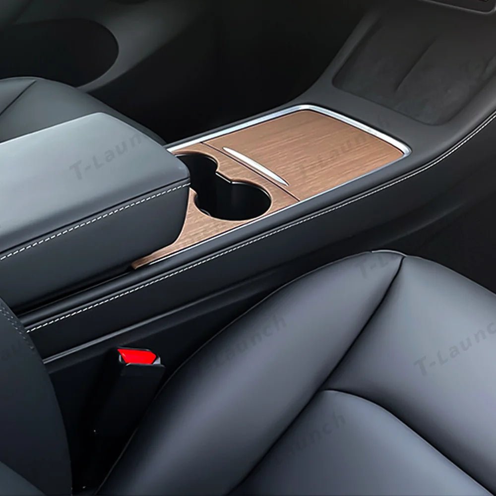 Model 3 & Y Center Console Cover (Carbon Fiber Pattern ABS) (Gen.2) for Tesla(2021-2023) - T-Launch