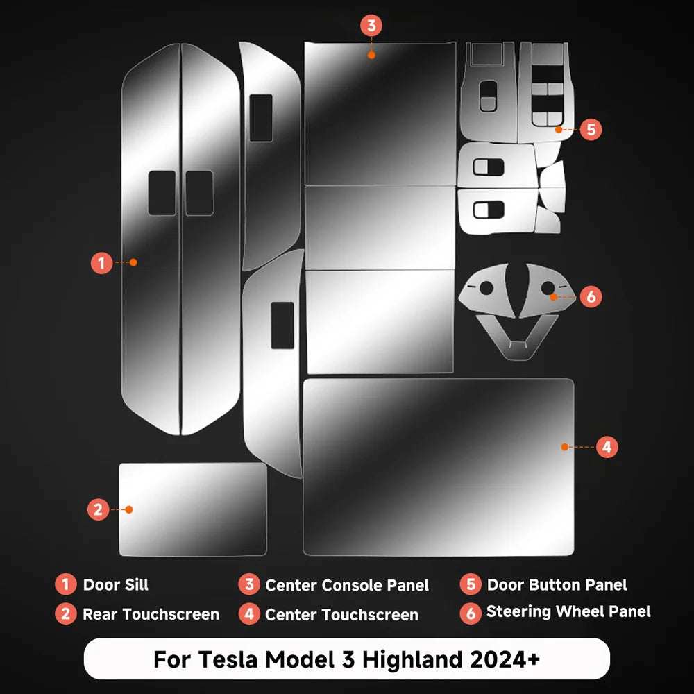 Model 3/Y (2017+) TPU interior Protective Film for Tesla - T-Launch
