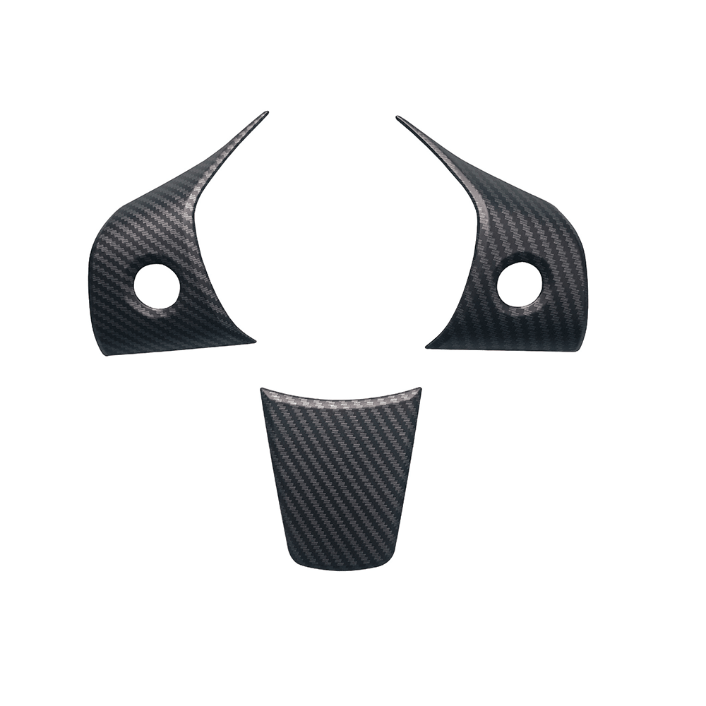 Model 3/Y Carbon Fiber Steering Wheel Trim (Carbon Fiber Pattern ABS) for Tesla(2017-2023) - T-Launch