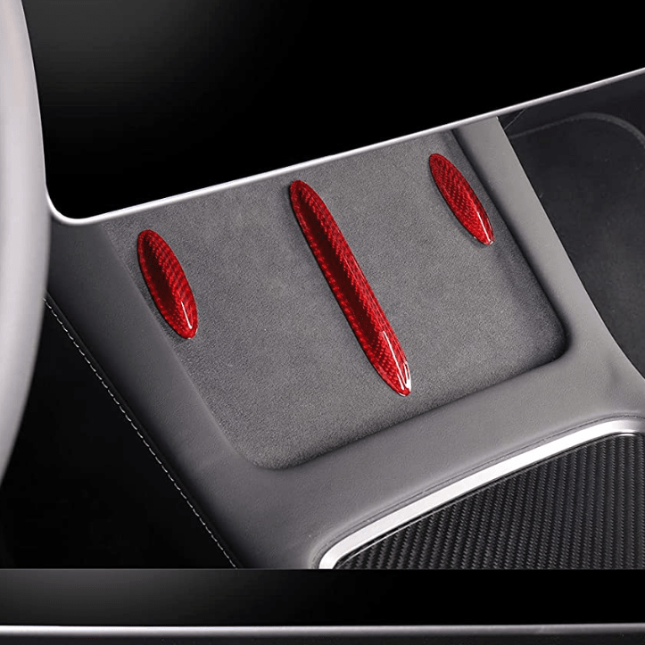 Model 3/Y Carbon Fiber Wireless Charging Center Console Decorative Cover for Tesla(2021-2023) - T-Launch