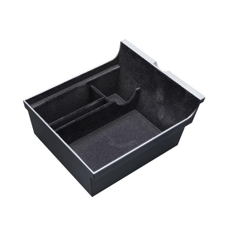 Model 3/Y Center Console Organizer, Sliding Tray, Hidden Cubby Drawer Storage Box, Fully Flocked (2021-2023, Gen. 2) - T-Launch