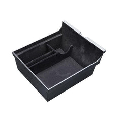 Model 3/Y Center Console Organizer, Sliding Tray, Hidden Cubby Drawer Storage Box, Fully Flocked (2021-2023, Gen. 2) - T-Launch