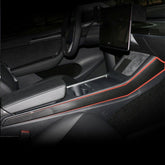 Model 3/Y Center Console Side Panel Caps, Decoration Wrap Cover (2 Pcs) (Carbon Fiber Pattern ABS) (Gen. 2) (2021-2023) - T-Launch
