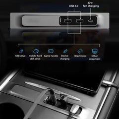 Model 3/Y Center Console USB Hub (Gen. 2) (2021-2023) - T-Launch