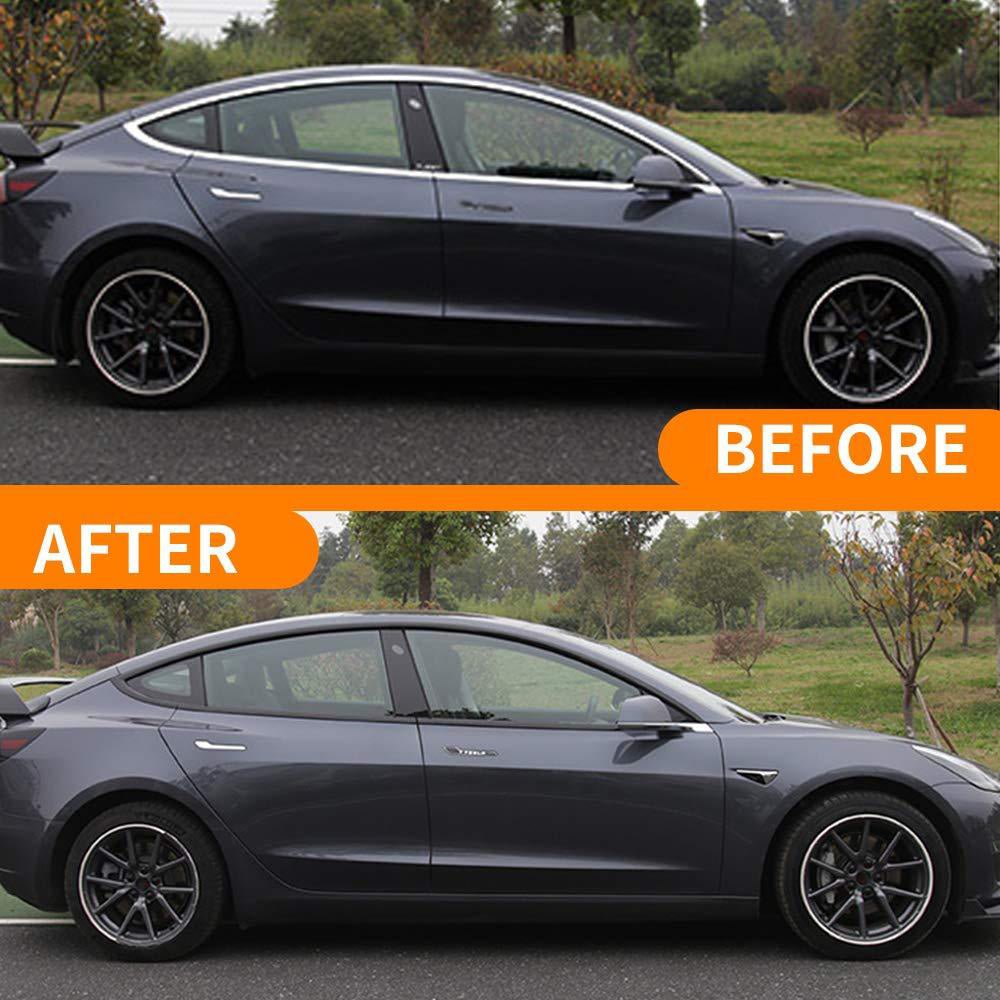 Model 3/Y Chrome Delete Kit for Tesla, Windows Glossy Matte Black Cover Kit (10 Pcs) (2017-2023) - T-Launch