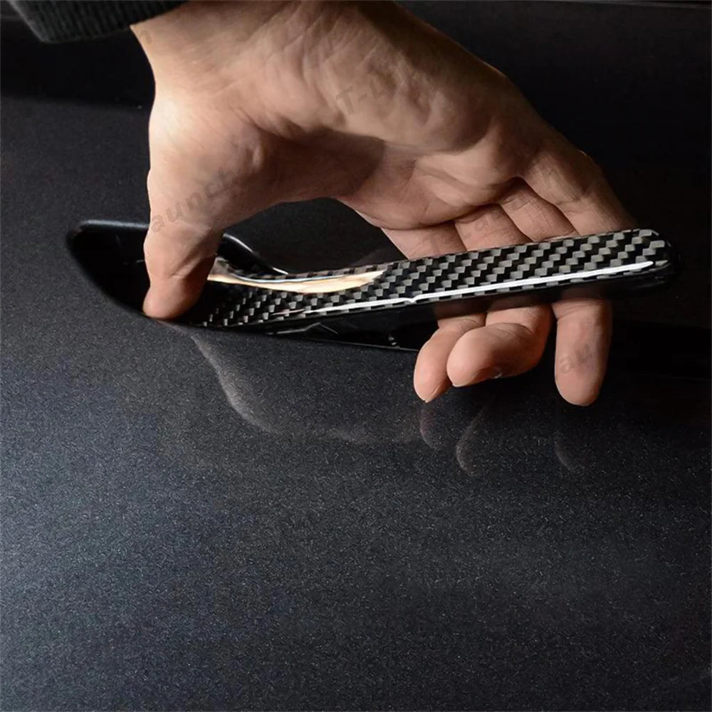Model 3/Y Door Handle Cover (Carbon Fiber Pattern ABS) for Tesla (2017+) (4 PCS) - T-Launch