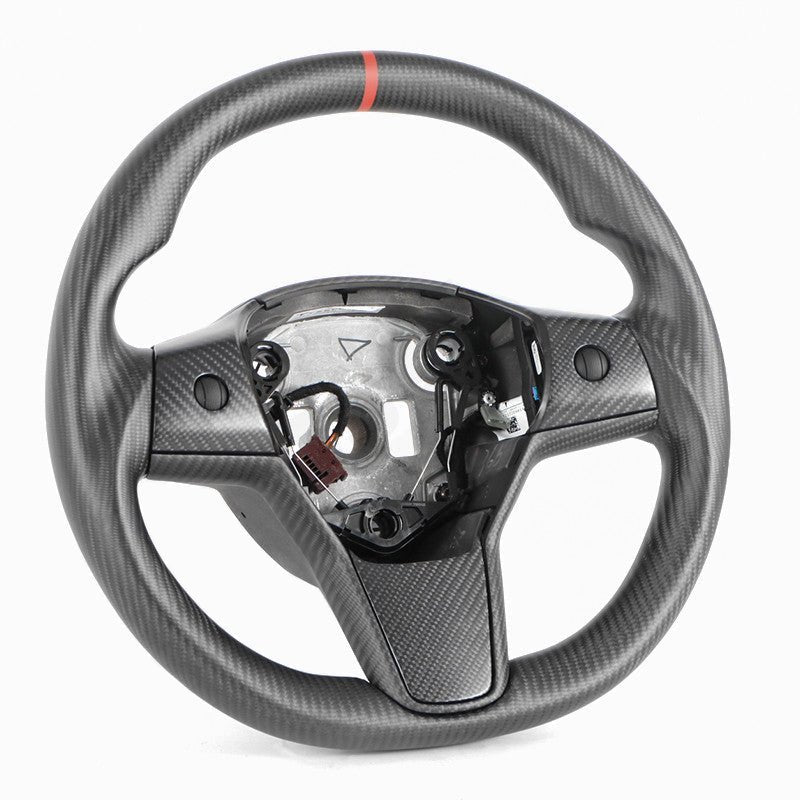 Model 3/Y Full Carbon Fiber Steering Wheel - T-Launch