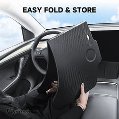 Model 3/Y HDB Steering Wheel Table - Durable High Density Board, Folding Design - T-Launch