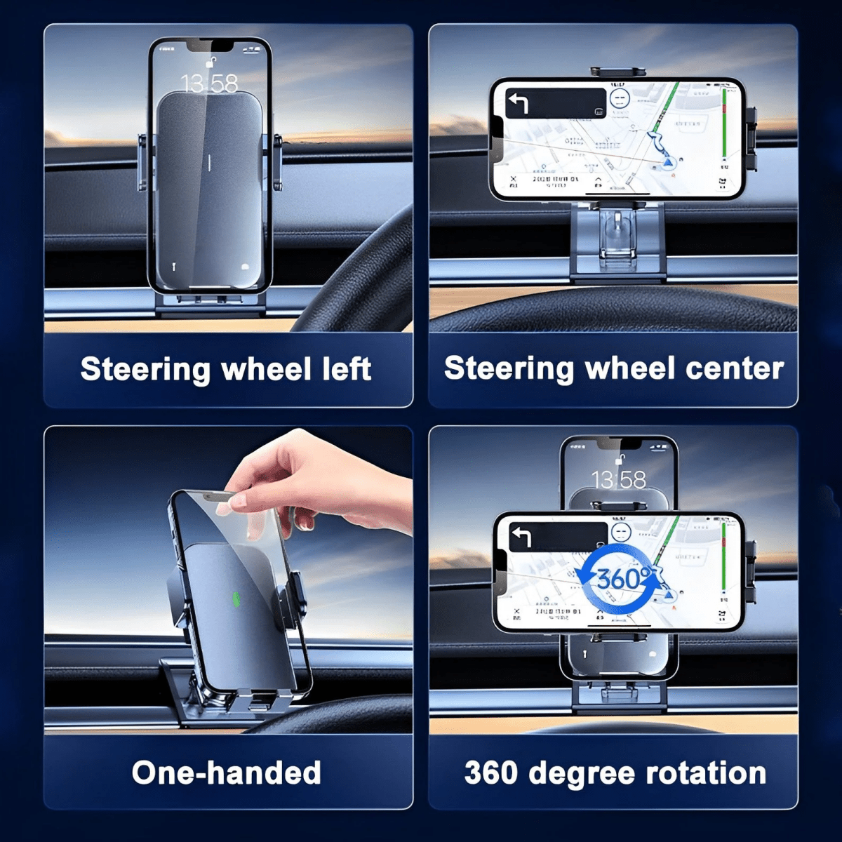 Model 3/Y Solar Automatic Dashboard Mobile Phone Holder for Tesla - T-Launch