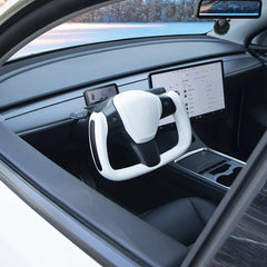 Model 3/Y Yoke Style Carbon Fiber Steering Wheel - T-Launch