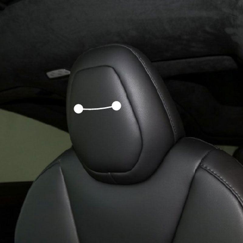 Model 3/Y/S/X/Cybertruck Baymax Headrest Stickers Decoration Sticker for Tesla(4 PCS) - T-Launch