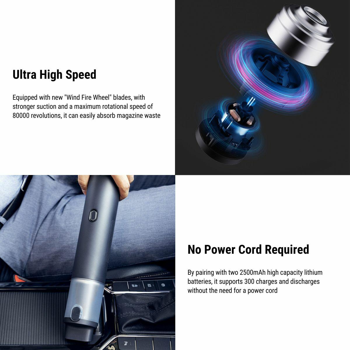 Model 3/Y/S/X/Cybertruck Handheld Cordless Vacuum Cleaner Inflatable Two-In-One - T-Launch