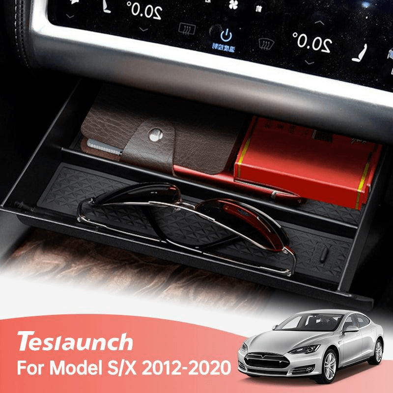 Model S X Center Console Organizer Storage Box Cubby Drawer for Tesla (2012-2020) - T-Launch