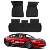 Interiérové podlahové rohože XPE do každého počasí Sada nákladních vložek pro Tesla 2022–2024 Model S