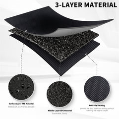 All Weather XPE Interior Golvmattor Cargo Liners Set för Tesla 2022-2024 Model S