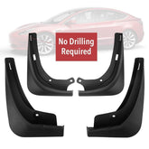 Mud Flaps Splash Guards For Tesla Model 3 Front Rear Mudguard Kit Molded Full Protection Auto Accessories (4 pcs) (2017-2023) - T-Launch