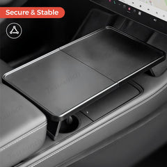 Multi-functional Foldable Desk – Center Console Mount for Tesla Model Y Juniper 2025+ - T-Launch