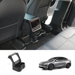 Multi-Functional Foldable Rear Console Cup Holder for Tesla Model Y Juniper 2025+ / Model 3 Highland 2024+ - T-Launch