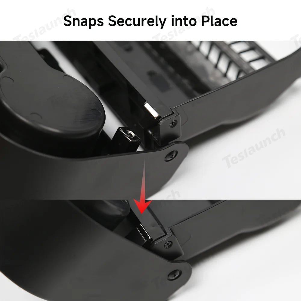 Multi-Functional Foldable Rear Console Cup Holder for Tesla Model Y Juniper 2025+ / Model 3 Highland 2024+ - T-Launch