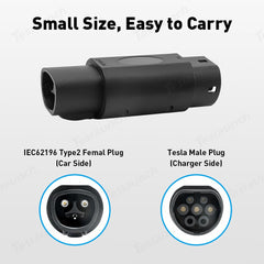NACS/Tesla to Type 2 EV Charge Adapter for Tesla Model 3/Y/S/X/Cybertruck - T-Launch