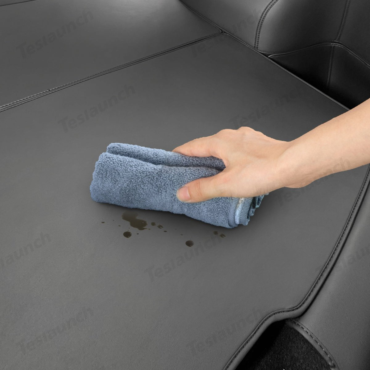 Napa Leather Rear Trunk Mat – Durable Protection for Tesla Model Y Juniper 2025+ - T-Launch