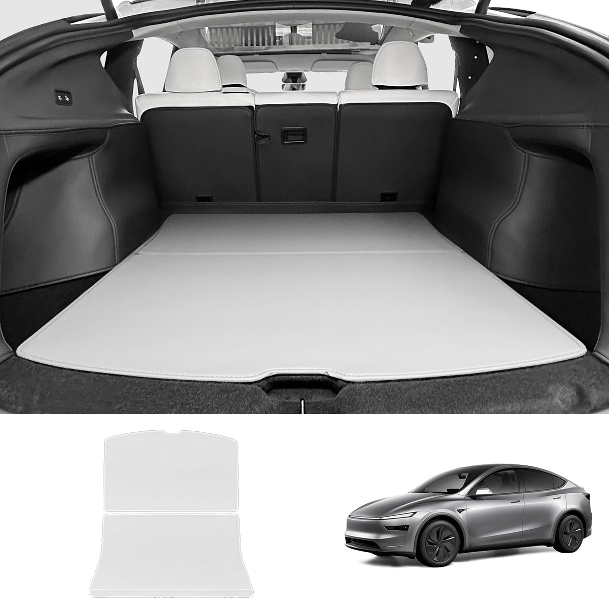 Napa Leather Rear Trunk Mat – Durable Protection for Tesla Model Y Juniper 2025+ - T-Launch