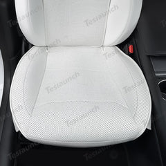 Napa Leather Seat Cushion Set – All-Season Ventilated Comfort for Tesla Model Y Juniper 2025+ (7-Piece Set) - T-Launch