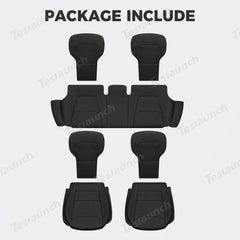 Napa Leather Seat Cushion Set – All-Season Ventilated Comfort for Tesla Model Y Juniper 2025+ (7-Piece Set) - T-Launch