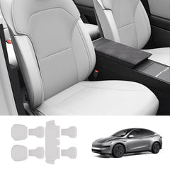 Napa Leather Seat Cushion Set – All-Season Ventilated Comfort for Tesla Model Y Juniper 2025+ (7-Piece Set) - T-Launch