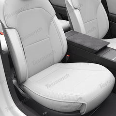 Napa Leather Seat Cushion Set – All-Season Ventilated Comfort for Tesla Model Y Juniper 2025+ (7-Piece Set) - T-Launch