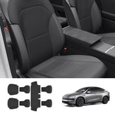 Napa Leather Seat Cushion Set – All-Season Ventilated Comfort for Tesla Model Y Juniper 2025+ (7-Piece Set) - T-Launch