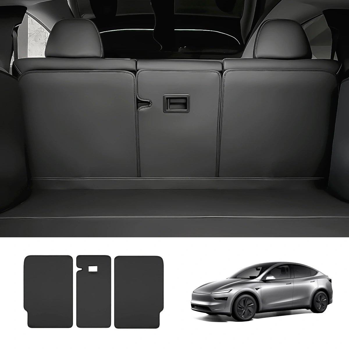 Nappa Leather Rear Seat Back Protector for Tesla Model Y Juniper 2025+ - T-Launch