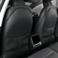 Nappa Leather Seat Back Kick Protector for Tesla Model Y Juniper 2025+ / Model 3 Highland 2024+ - T-Launch