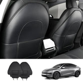 Nappa Leather Seat Back Kick Protector for Tesla Model Y Juniper 2025+ / Model 3 Highland 2024+ - T-Launch