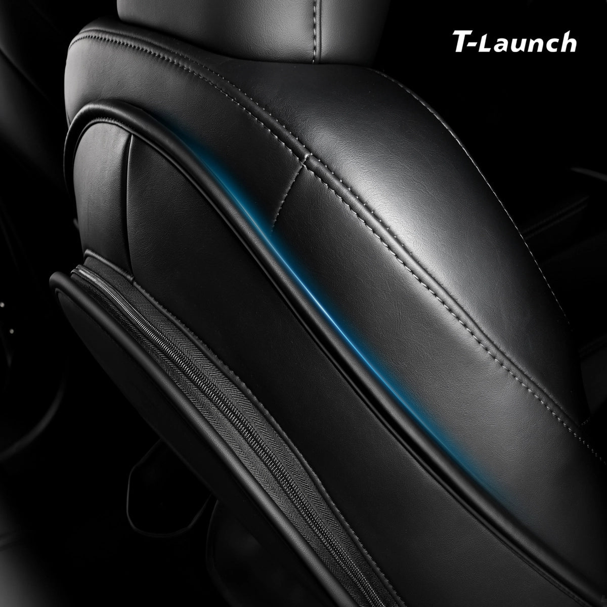 Nappa Leather Seat Back Kick Protector & Multi-Function Organizer for Tesla Model 3/Y 2017+ - T-Launch