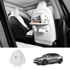Nappa Leather Seat Back Kick Protector & Multi-Function Organizer for Tesla Model 3/Y 2017+ - T-Launch