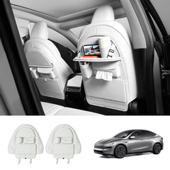 Nappa Leather Seat Back Kick Protector & Multi-Function Organizer for Tesla Model 3/Y 2017+ - T-Launch