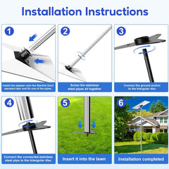 No-Dig Ground Anchor Pole Mount Kit for Starlink Gen 3 Dish - T-Launch