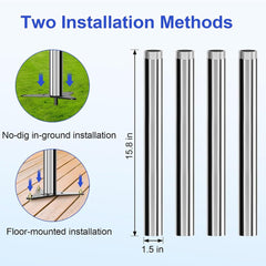 No-Dig Ground Anchor Pole Mount Kit for Starlink Gen 3 Dish - T-Launch