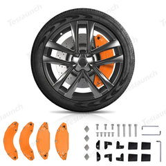 Orange 2021-2026 Model S/X Brake Caliper Covers (4Pcs) for Tesla - T-Launch
