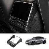 Plaid Rear Air Vent Screen Protector Frame (Carbon Fiber Pattern ABS) for Tesla Model Y Juniper 2025+ - T-Launch