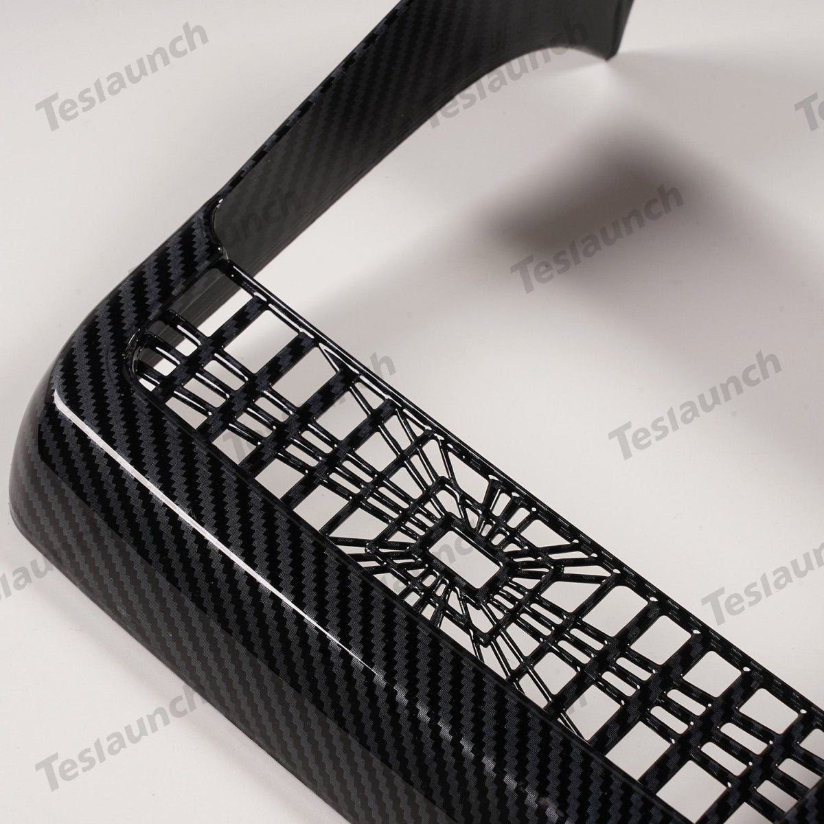 Plaid Rear Air Vent Screen Protector Frame (Carbon Fiber Pattern ABS) for Tesla Model Y Juniper 2025+ - T-Launch