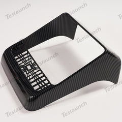 Plaid Rear Air Vent Screen Protector Frame (Carbon Fiber Pattern ABS) for Tesla Model Y Juniper 2025+ - T-Launch