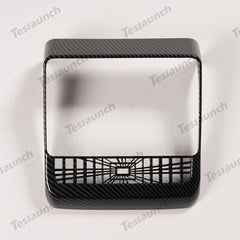 Plaid Rear Air Vent Screen Protector Frame (Carbon Fiber Pattern ABS) for Tesla Model Y Juniper 2025+ - T-Launch