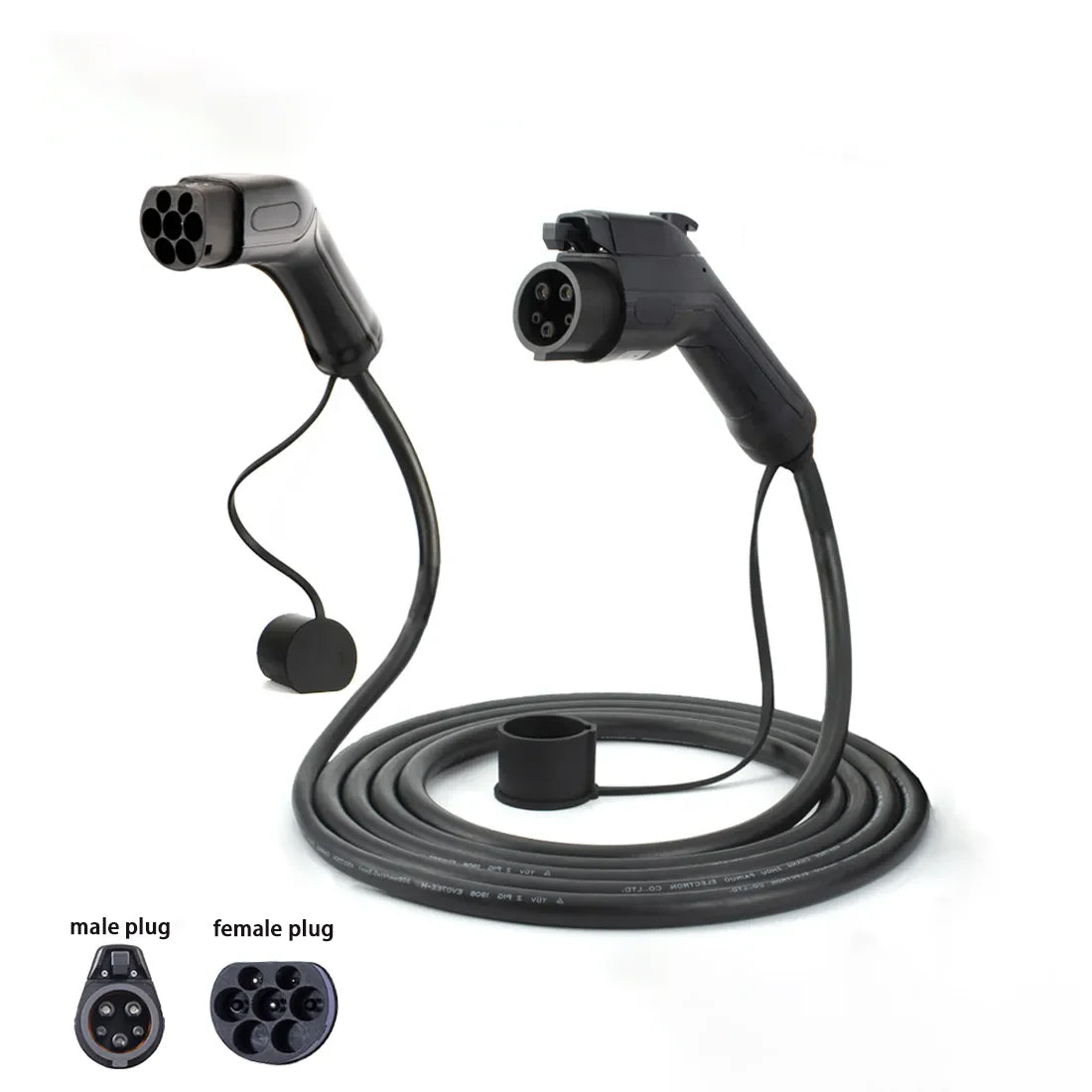 Typ 2 bis Typ 1 EV Ladekabel