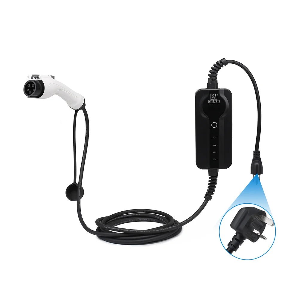 Portable Charger 16A/32A Adjustable Mode 2 Level 2 Household Waterproof EV Charger For Tesla Model S/X/3/Y - T-Launch