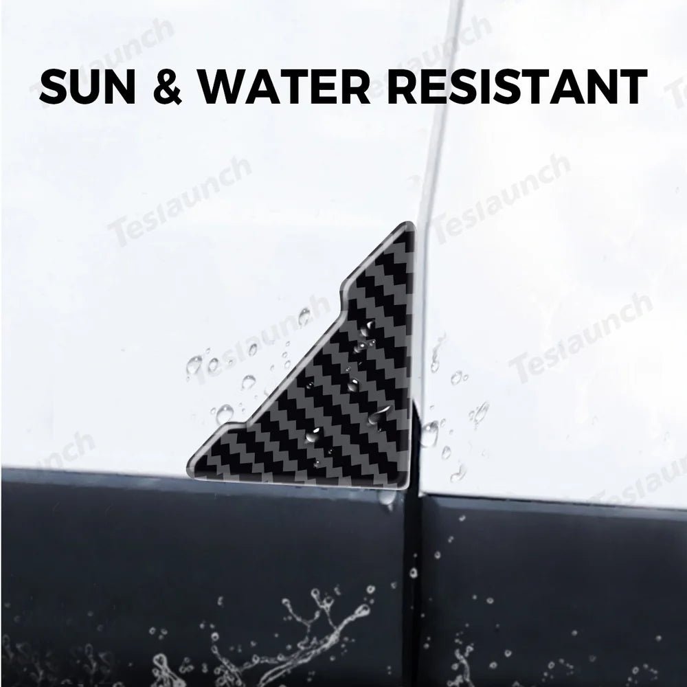 PVC Carbon Pattern Door Corner Guards – Universal Fit for All Cars - T-Launch